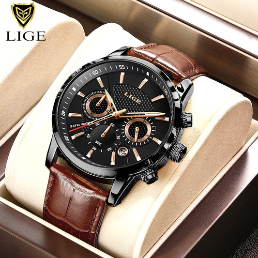 LIGE Men's Watch New Fashion