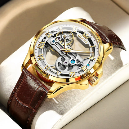 OLEVS MONTRE LUXE Homme Mécanisme Apparent Squelette