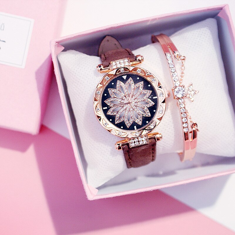 WOMEN'S WATCH + BRACELET Trendy and Elegant