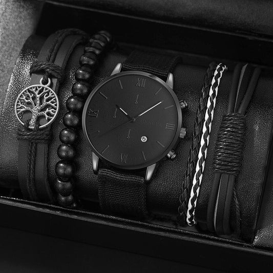 MONTRE HOMME + BRACELETS CUIR 2023.