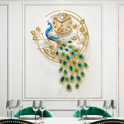 PEACOCK ROUND CLOCK