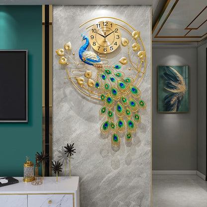 PEACOCK ROUND CLOCK