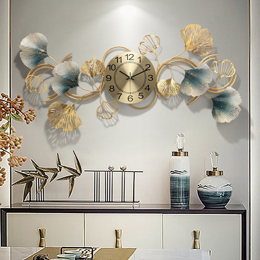 LARGE GINKGO WALL CLOCK