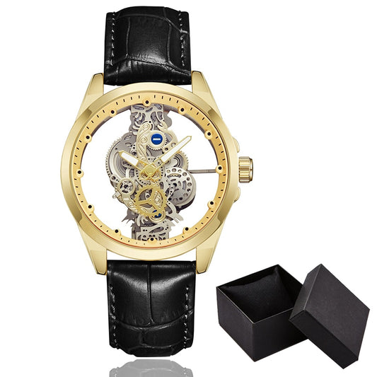 MONTRE Squeleton 3D Homme mécanisme apparent