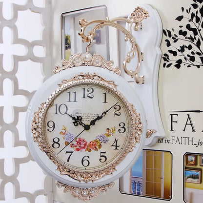 WHITE PEARL HANGING CLOCK