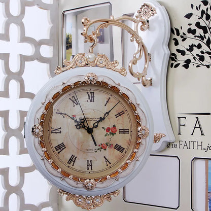 WHITE PEARL HANGING CLOCK